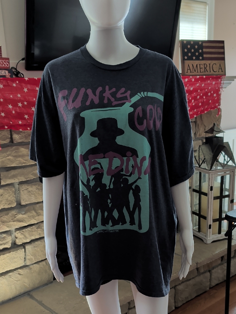 Vintage Graphic Tee with Funky Cold Medina  Design